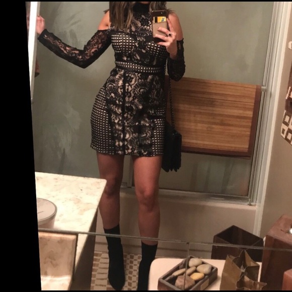 Black Lace Formal Dress - Picture 5 of 8